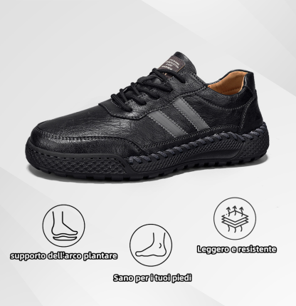 (🔥 50% di sconto - acquista ora!) Scarpe ortopediche in pelle di alta qualità ed eleganti👞 - impermeabili e antiscivolo - supporto dell'arco plantare - camminata confortevole