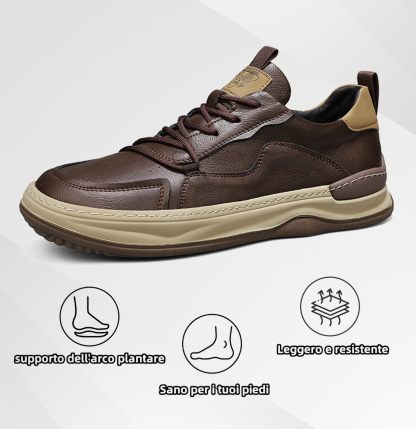 (🔥Sconto del 50% oggi - Non perderlo!) - Scarpe selezionate in pelle di vitello a doppio strato - Impermeabili e antiscivolo (supporto dell'arco plantare, allevia il dolore)