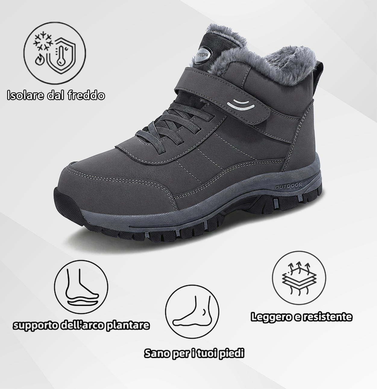 🔥Offerta limitata con sconto del 50%⏰ Scarpe invernali ortopediche in pelle scamosciata, morbide, comode e con un supporto eccellente🦶 - Impermeabili e antiscivolo