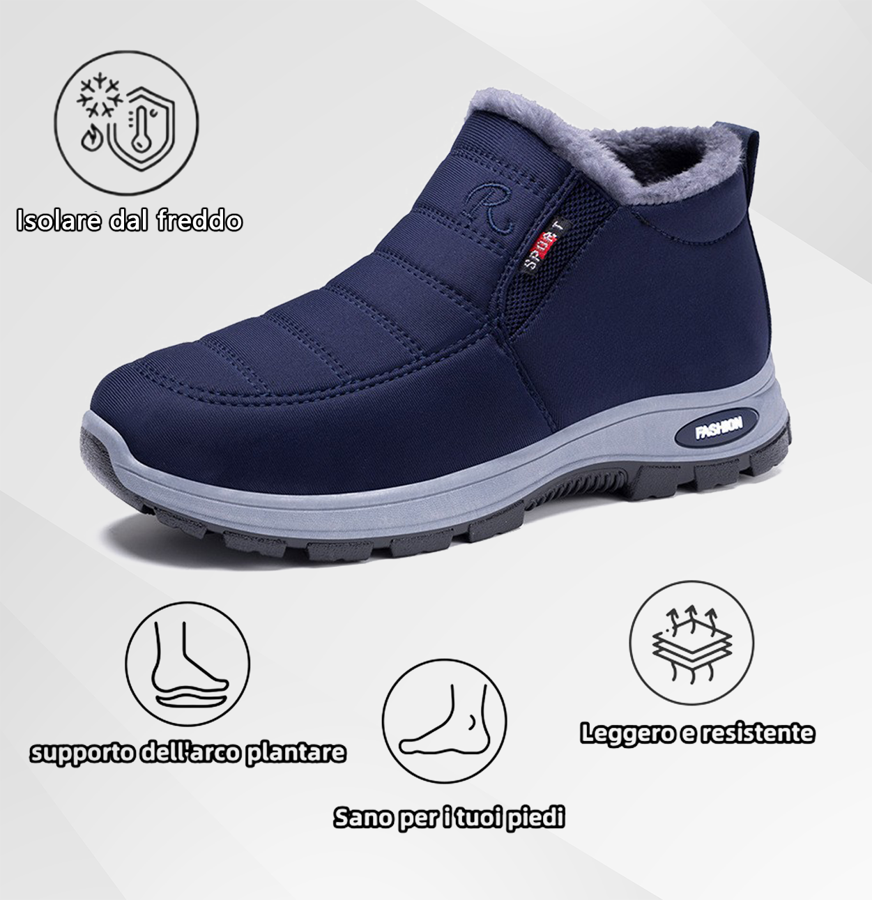 (🔥Sconto del 50% per un periodo limitato - Non lasciartelo sfuggire!) Scarpe antinfortunistiche invernali comode ed ergonomiche con una calda fodera in lana per alleviare il dolore alla schiena, alle articolazioni e ai piedi.（unisex）