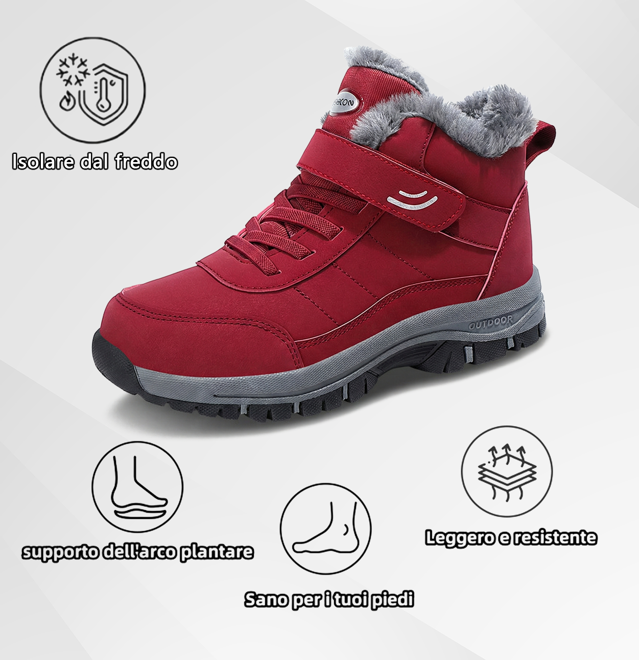 🔥Offerta limitata con sconto del 50%⏰ Scarpe invernali ortopediche in pelle scamosciata, morbide, comode e con un supporto eccellente🦶 - Impermeabili e antiscivolo