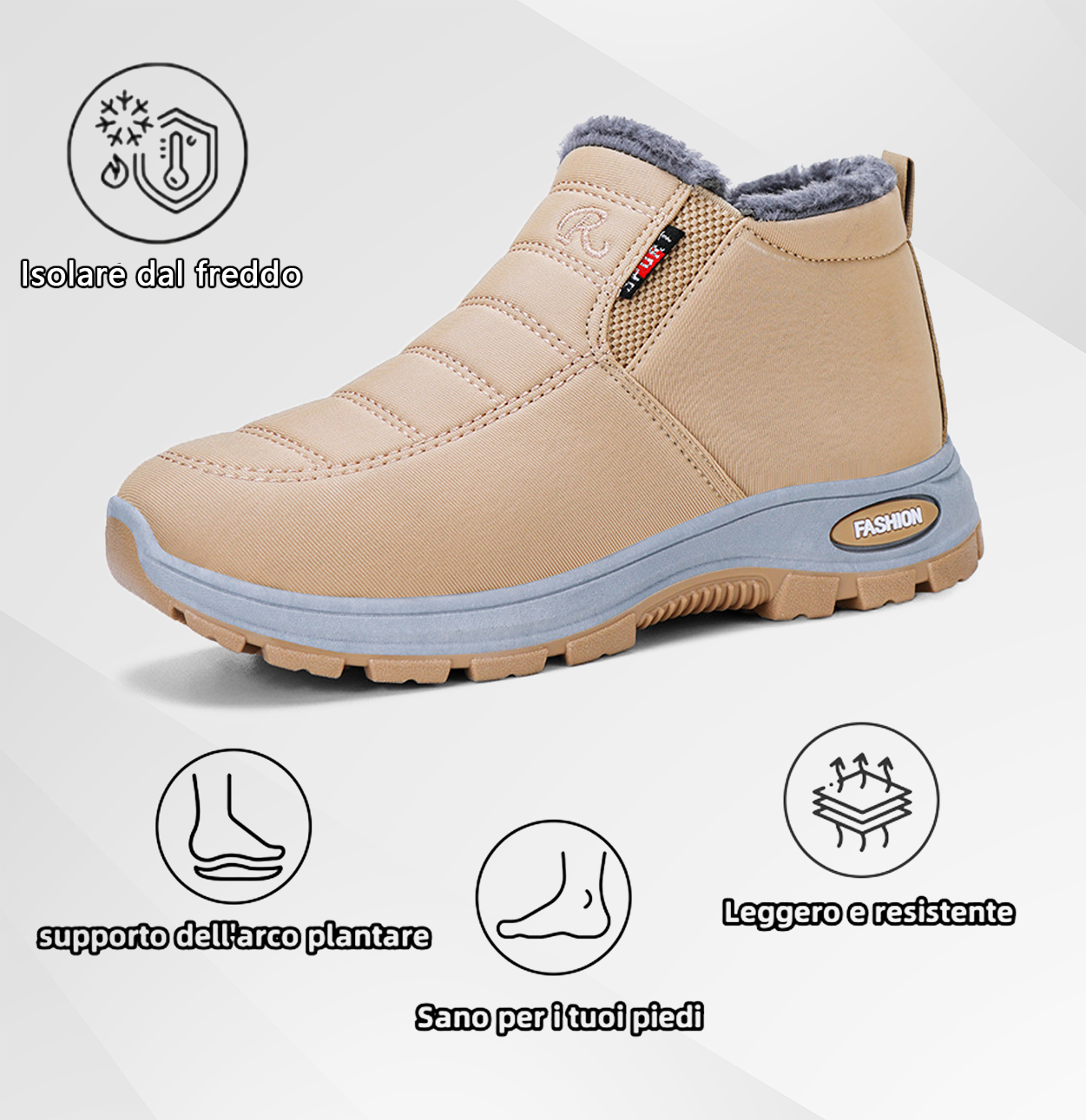 (🔥Sconto del 50% per un periodo limitato - Non lasciartelo sfuggire!) Scarpe antinfortunistiche invernali comode ed ergonomiche con una calda fodera in lana per alleviare il dolore alla schiena, alle articolazioni e ai piedi.（unisex）