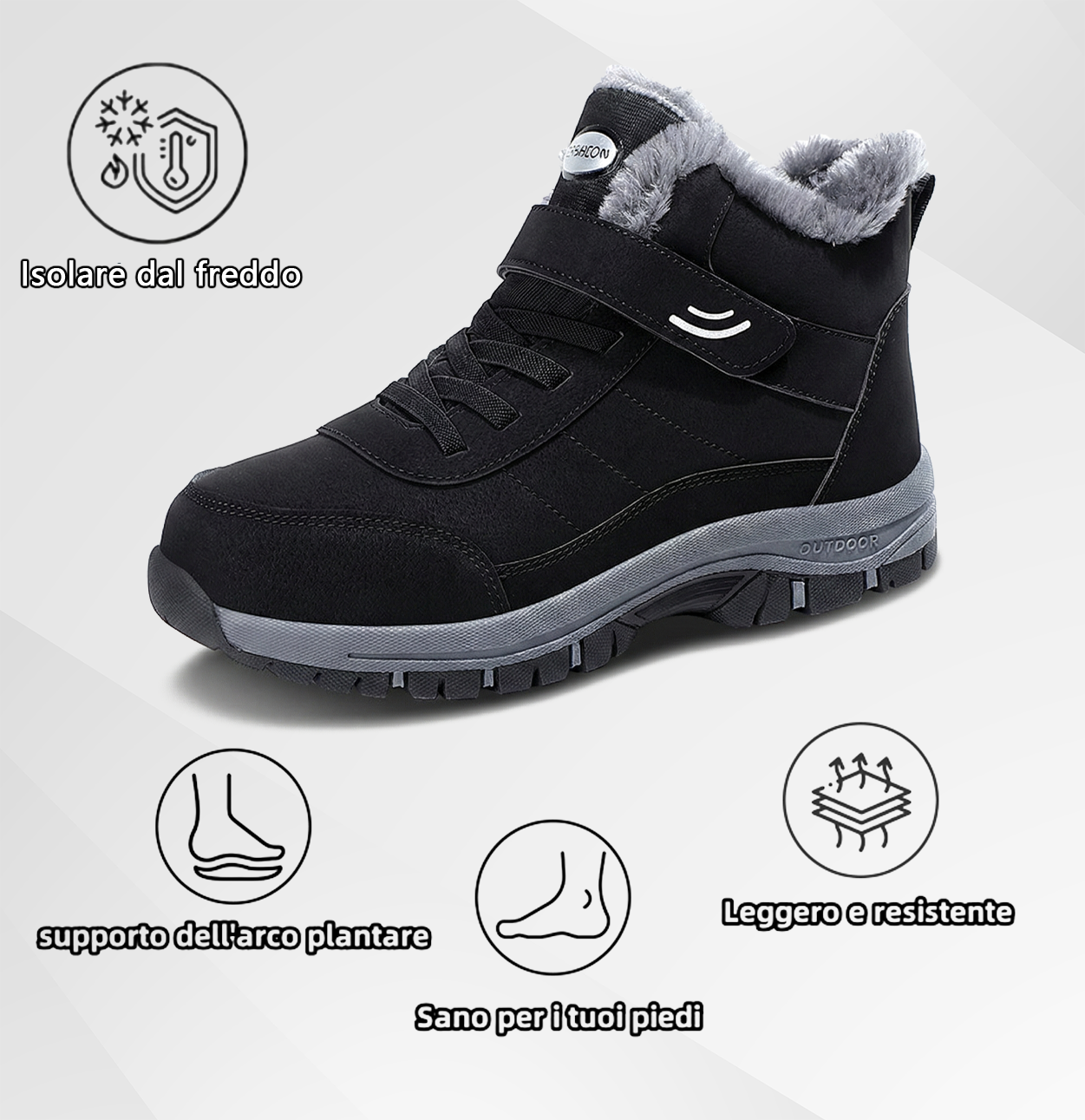 🔥Offerta limitata con sconto del 50%⏰ Scarpe invernali ortopediche in pelle scamosciata, morbide, comode e con un supporto eccellente🦶 - Impermeabili e antiscivolo