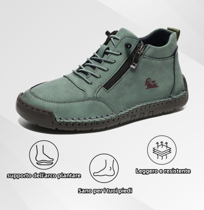 (🔥 Sconto del 50% - Non lasciartelo sfuggire!) Scarpe selezionate in pelle di vitello - scarpe ortopediche - 👞 - resistenti, antiscivolo e impermeabili (supporto dell'arco plantare, sollievo dal dolore, unisex)