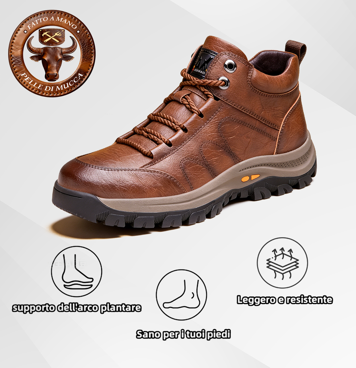 (🔥Sconto del 50% oggi - non lasciartelo sfuggire) - Scarpe italiane in morbida e comoda pelle di vitello - supporto plantare per alleviare il dolore (disponibili anche in peluche 🔥)