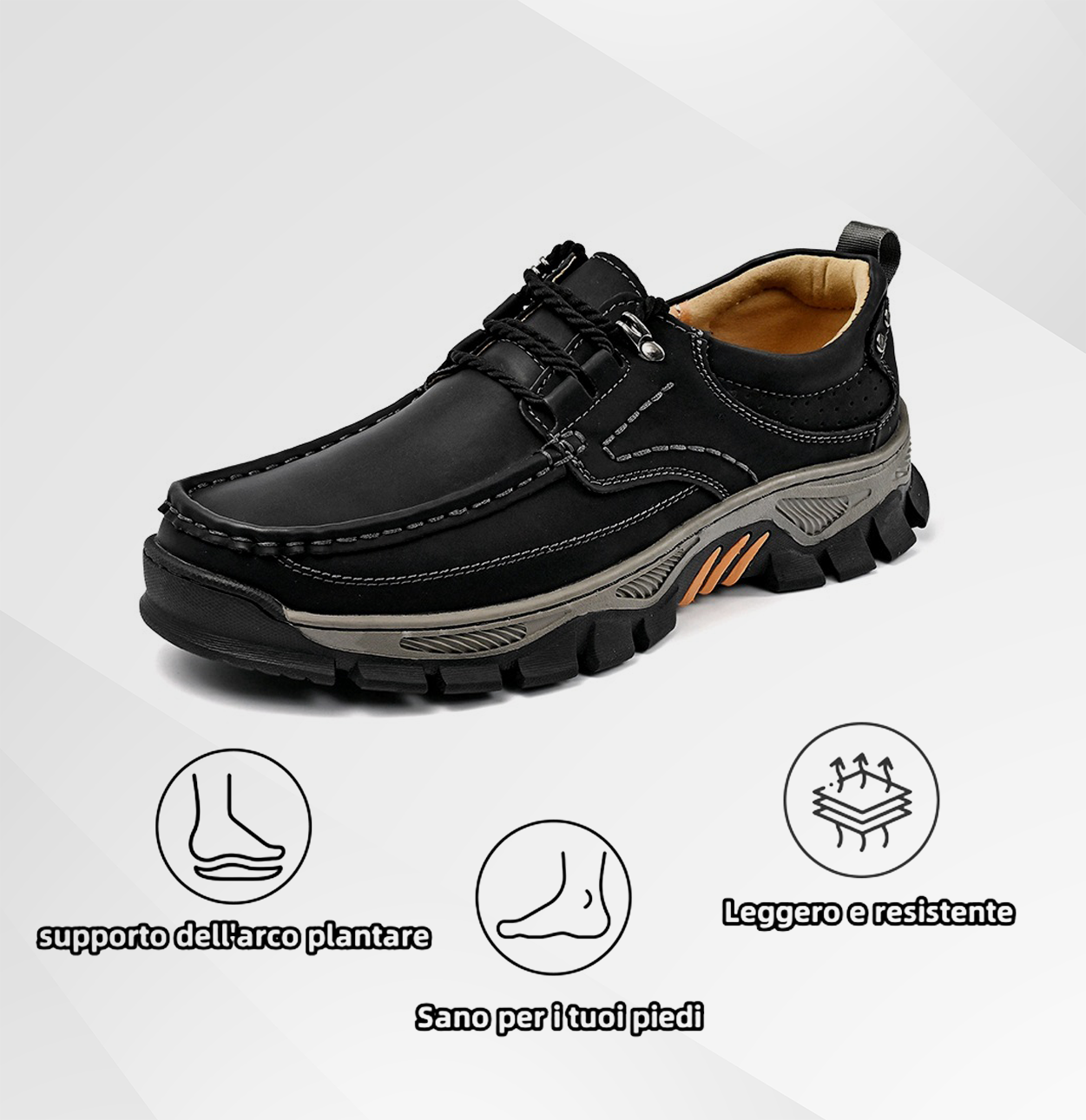 (🔥 Sconto del 50% - Non lasciartelo sfuggire!) Scarpe slip-on in pelle di vitello di alta qualità (disponibili anche con lacci) - Scarpe ortopediche - 👞 - Impermeabili e antiscivolo (supporto dell'arco plantare per una camminata più facile)
