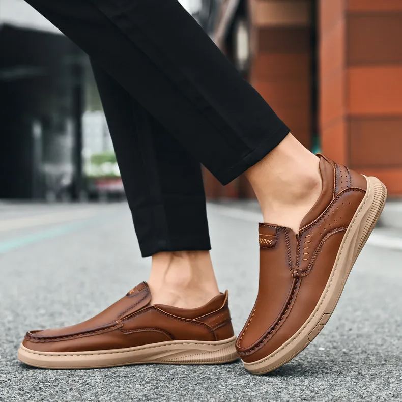 (🎉Sconto del 50% a tempo limitato - non lasciartelo sfuggire) - Scarpe ortopediche da uomo realizzate in pelle di vitello australiana✅ Camminata confortevole e sollievo dal dolore