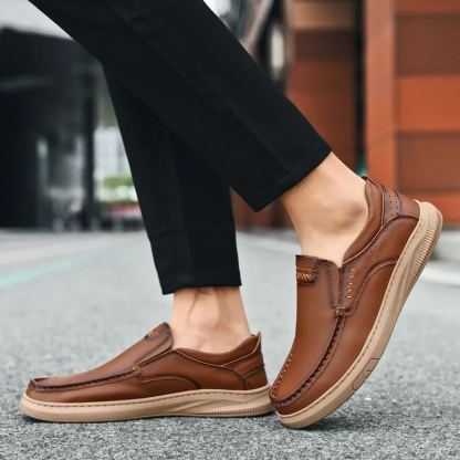 (🎉Sconto del 50% a tempo limitato - non lasciartelo sfuggire) - Scarpe ortopediche da uomo realizzate in pelle di vitello australiana✅ Camminata confortevole e sollievo dal dolore