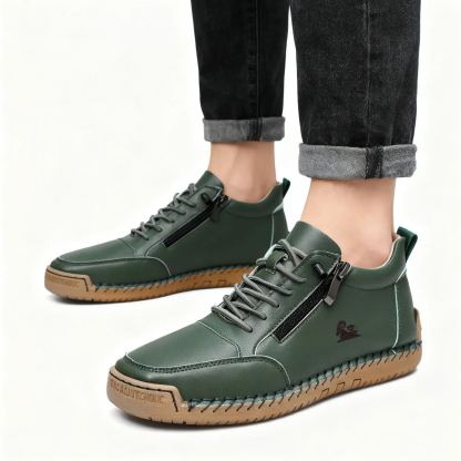 (🔥 Sconto del 50% - Non lasciartelo sfuggire!) Scarpe selezionate in pelle di vitello - scarpe ortopediche - 👞 - resistenti, antiscivolo e impermeabili (supporto dell'arco plantare, sollievo dal dolore, unisex)