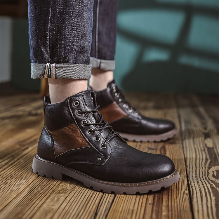 （🔥Sconto 50%）Stivaletti in Pelle di Vitello Premium Fatti a Mano - Design Vintage con Supporto Ortopedico e Finitura Impermeabile