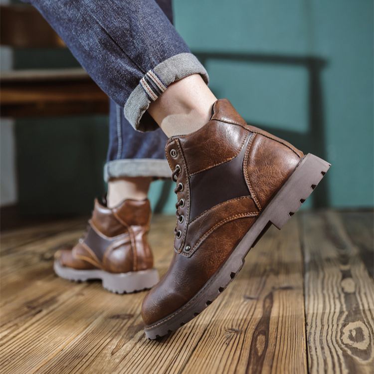 （🔥Sconto 50%）Stivaletti in Pelle di Vitello Premium Fatti a Mano - Design Vintage con Supporto Ortopedico e Finitura Impermeabile