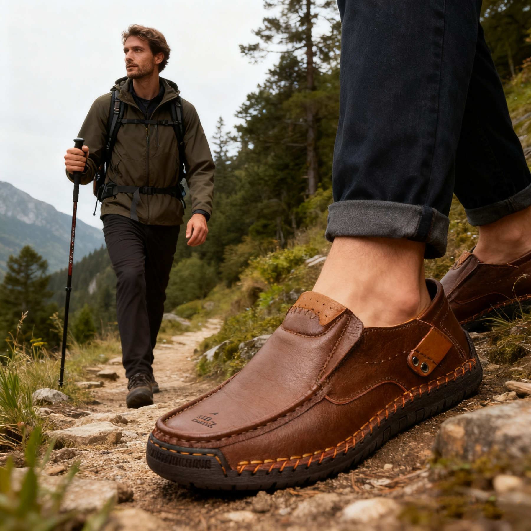 (🔥Sconto del 50% a tempo limitato - Acquista ora!) Mocassini slip-on in pelle eleganti e di alta qualità👞 - Design ergonomico, supporto dell'arco plantare per alleviare il dolore, impermeabili e antiscivolo!