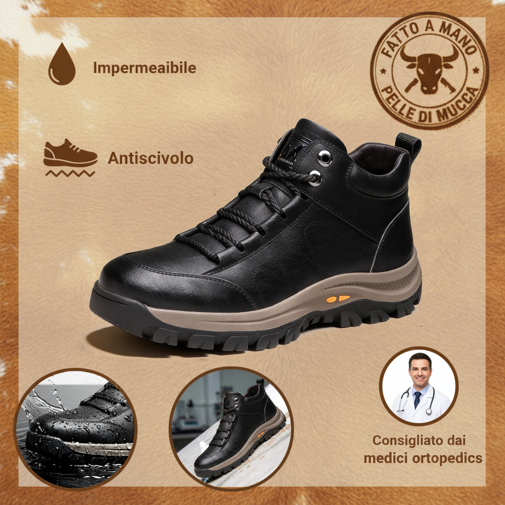 (🔥Sconto del 50% oggi - non lasciartelo sfuggire) - Scarpe italiane in morbida e comoda pelle di vitello - supporto plantare per alleviare il dolore (disponibili anche in peluche 🔥)