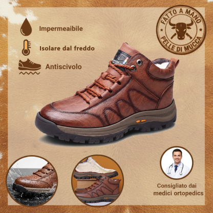(🔥Sconto del 50% oggi - non lasciartelo sfuggire) - Scarpe italiane in morbida e comoda pelle di vitello - supporto plantare per alleviare il dolore (disponibili anche in peluche 🔥)