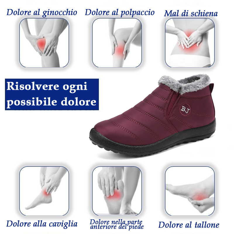 (🔥Offerta a tempo limitato⏰) Scarpe ortopediche calde invernali🦶 – Impermeabili e antiscivolo – Progettate ergonomicamente per alleviare il dolore ai piedi – Unisex
