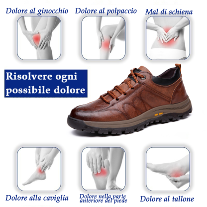 (🔥Sconto del 50% oggi - non perdertelo!) - Scarpe in pelle di vitello italiana morbide e comode - supporto dell'arco plantare - impermeabili e antiscivolo