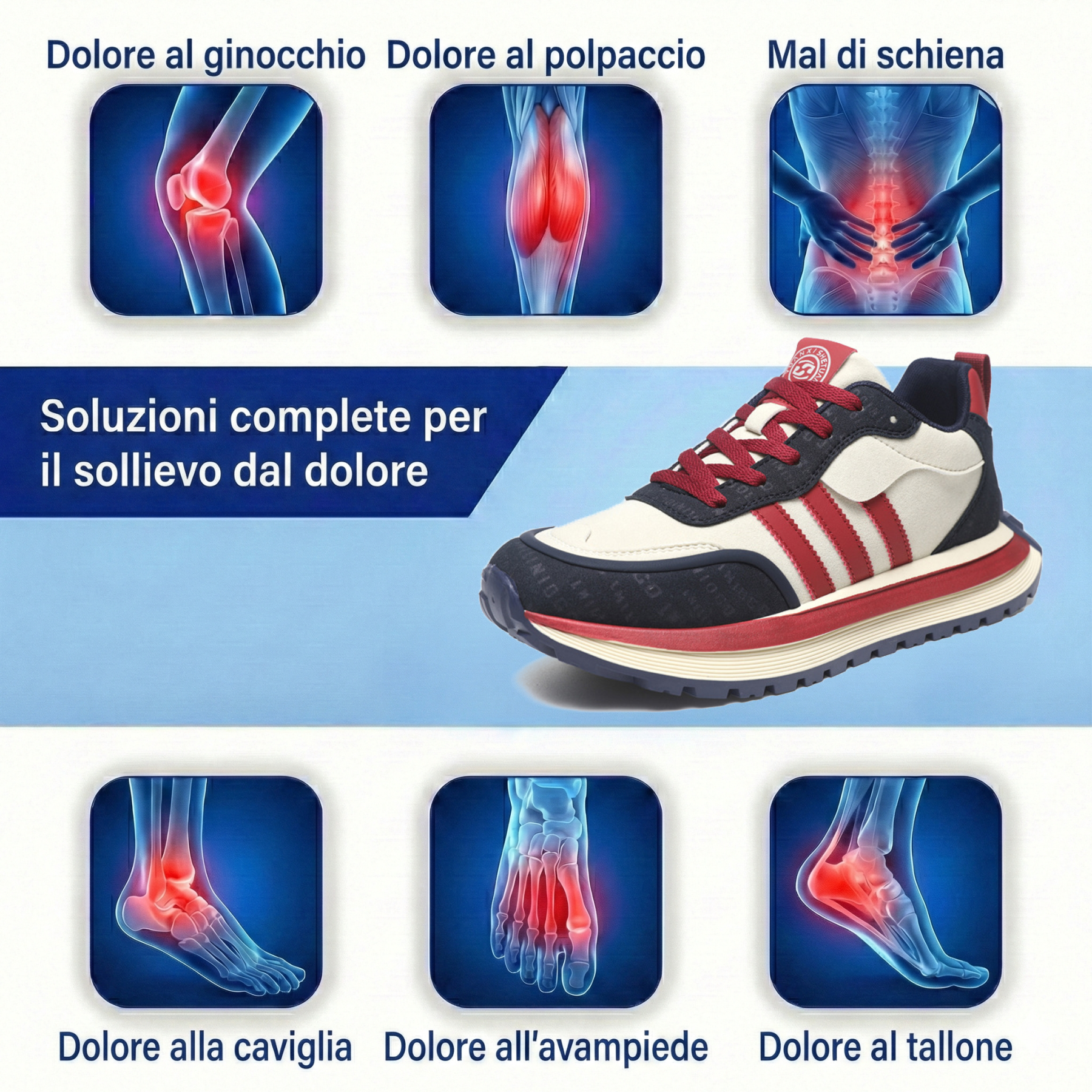 (🔥 Sconto del 50% - Non lasciartelo sfuggire!) Sneakers Ergonomiche LUYMEN - Massimo Supporto e Suola Antiscivolo - Cammina Senza Dolore