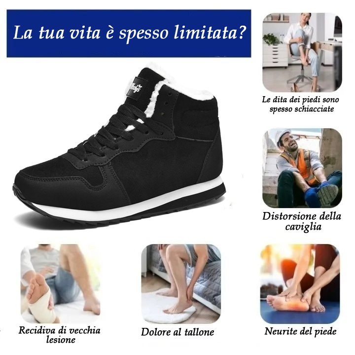 (🔥Sconto del 50% per un periodo limitato - Non lasciartelo sfuggire!) Scarpe antinfortunistiche invernali comode ed ergonomiche con calda fodera in lana e supporto dell'arco plantare. (Unisex)