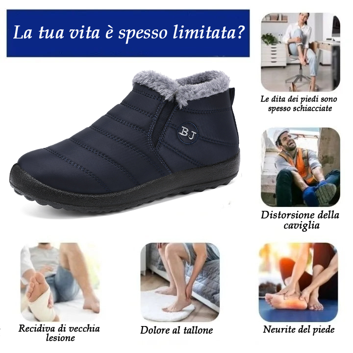 (🔥Offerta a tempo limitato⏰) Scarpe ortopediche calde invernali🦶 – Impermeabili e antiscivolo – Progettate ergonomicamente per alleviare il dolore ai piedi – Unisex