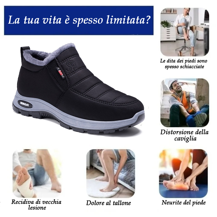 (🔥Sconto del 50% per un periodo limitato - Non lasciartelo sfuggire!) Scarpe antinfortunistiche invernali comode ed ergonomiche con una calda fodera in lana per alleviare il dolore alla schiena, alle articolazioni e ai piedi.（unisex）