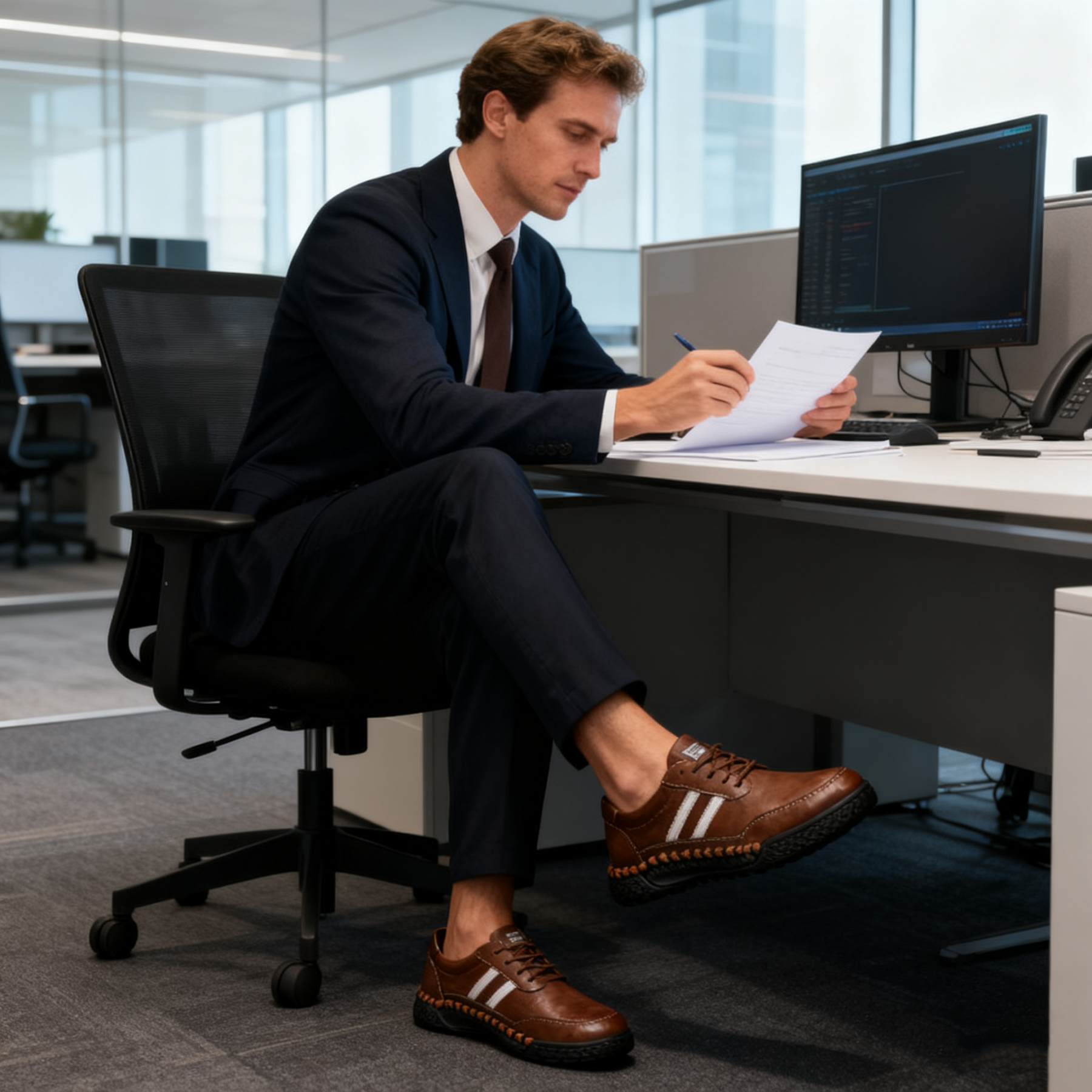 (🔥 50% di sconto - acquista ora!) Scarpe ortopediche in pelle di alta qualità ed eleganti👞 - impermeabili e antiscivolo - supporto dell'arco plantare - camminata confortevole