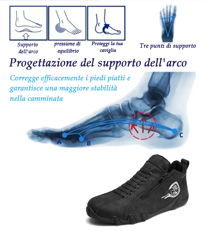 (⏰Sconto del 50% a tempo limitato)🐂 Scarpe ortopediche da uomo, realizzate in vera pelle bovina australiana👞cucite a mano, impermeabili e antiscivolo✅supporto dell'arco plantare - camminata confortevole