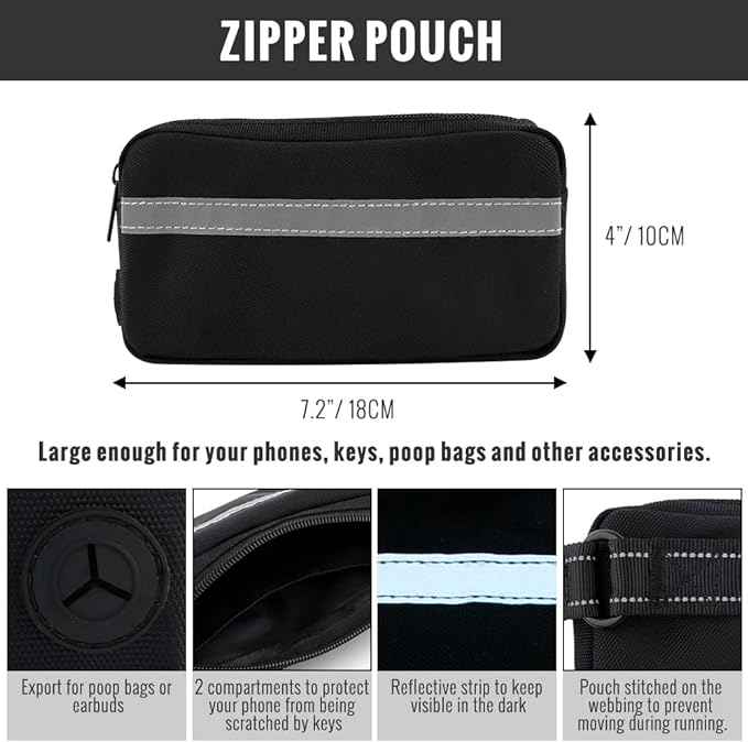 Hands-free Dog Leash with Practical Waist Bag