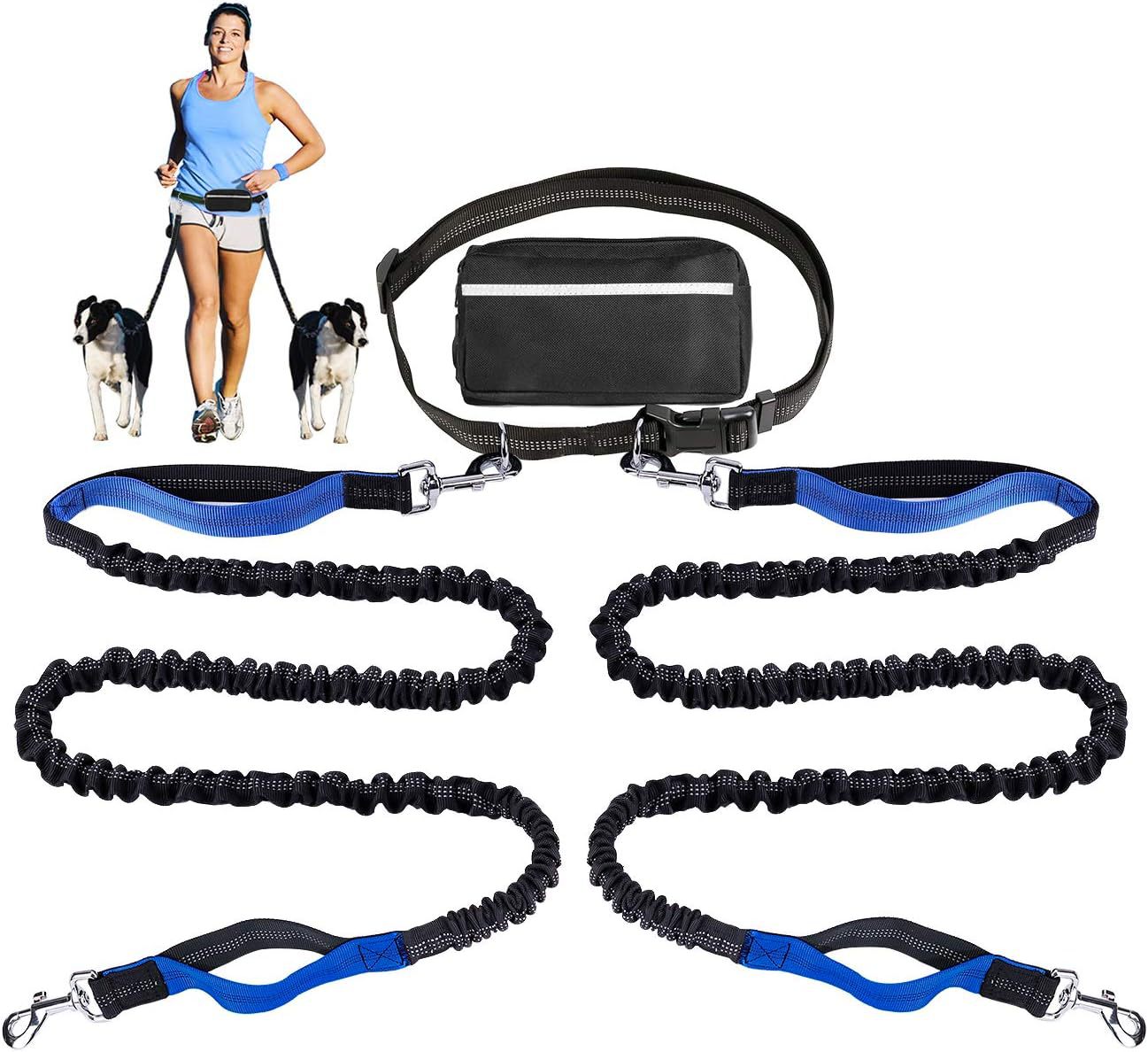 Hands-free Dog Leash with Practical Waist Bag