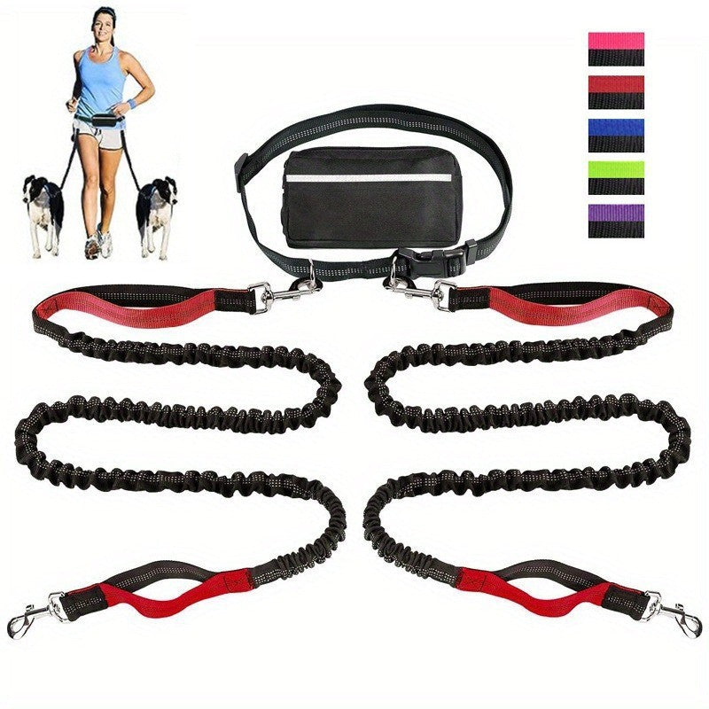 Hands-free Dog Leash with Practical Waist Bag