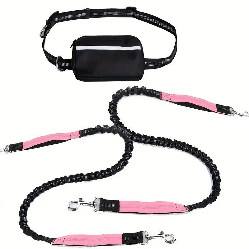 Hands-free Dog Leash with Practical Waist Bag