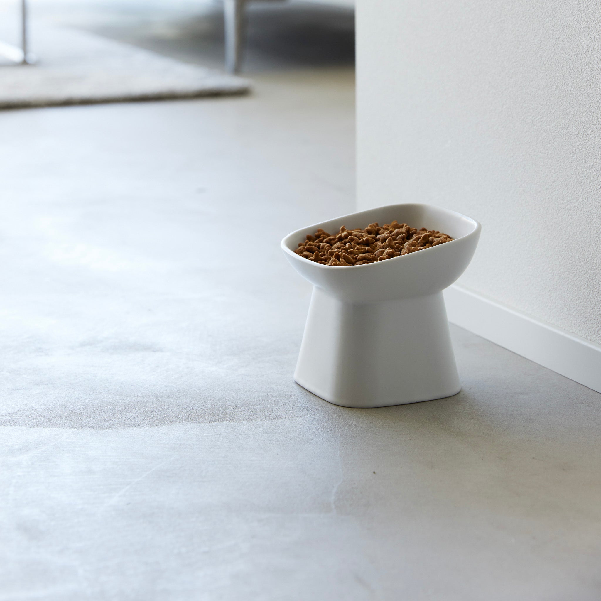 Angled Ceramic Pet Food Bowl