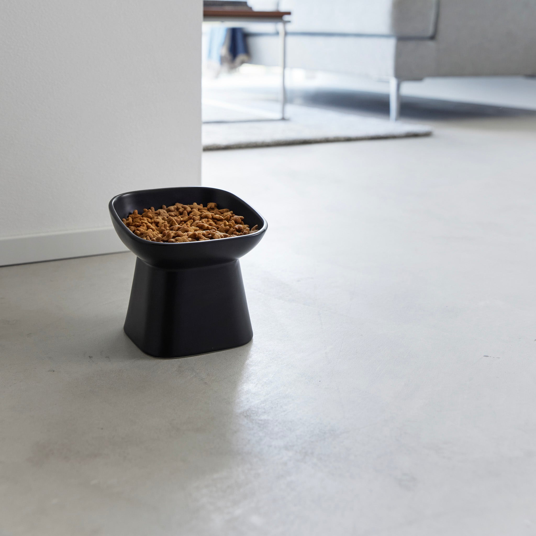 Angled Ceramic Pet Food Bowl