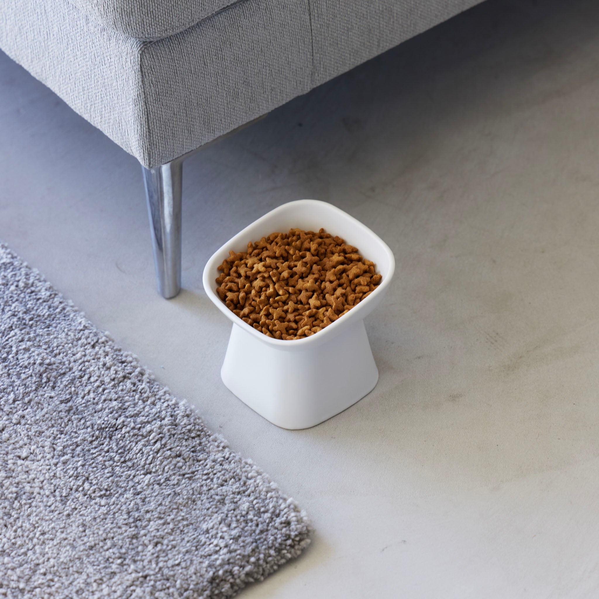 Angled Ceramic Pet Food Bowl