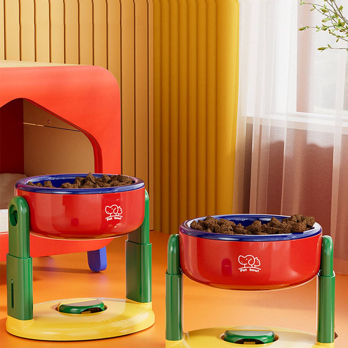 Adjustable Pet Bowl with Suction Cup | For Dogs and Cats