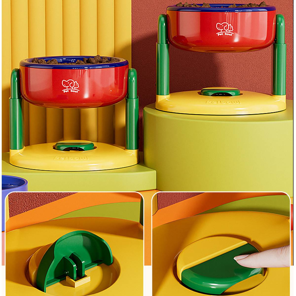 Adjustable Pet Bowl with Suction Cup | For Dogs and Cats