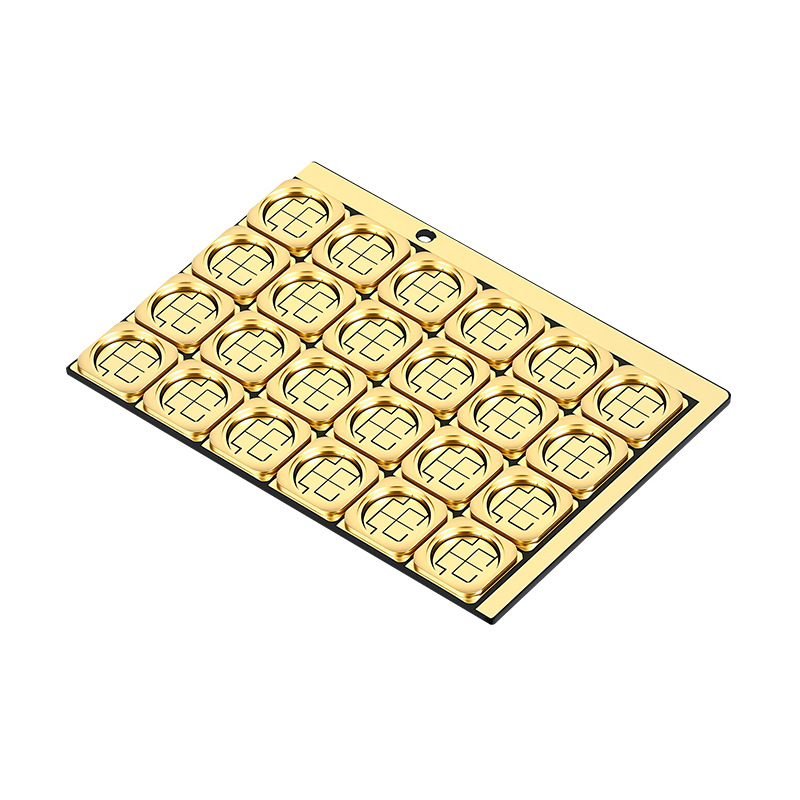 Medical series ceramic circuit boards, custom-made DPC aluminum nitride gold-plated process ceramic boards, high-precision ceramic boards