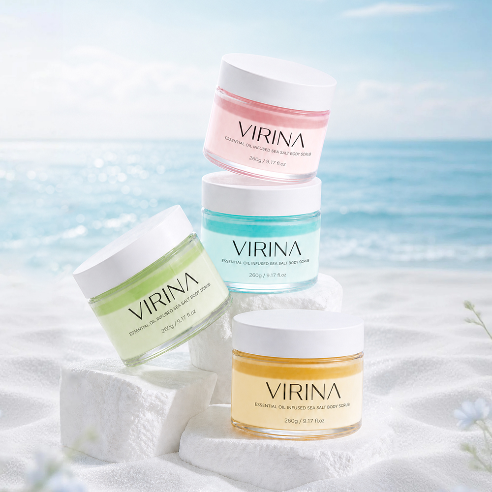 Essential Oil Infused Sea Salt Silky Soft Body Scrub