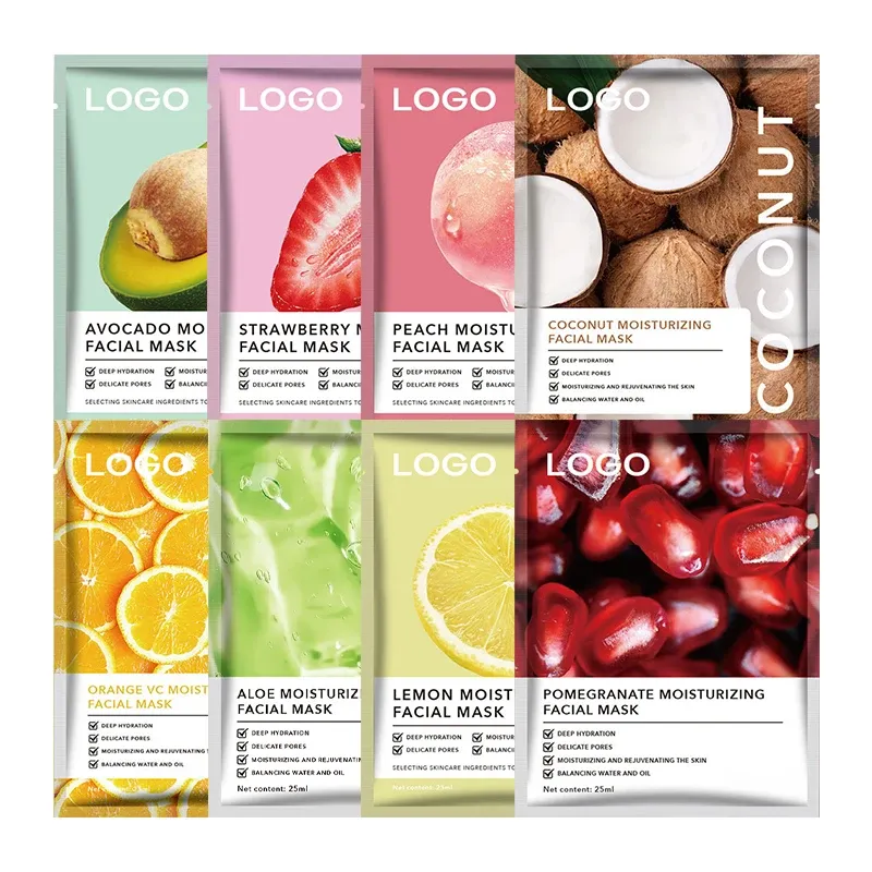 Private Label Best Brightening Hydrating Sheet Facial Mask Skin Care Oil Control Vitamin C Fruit Face Mask-Chingo
