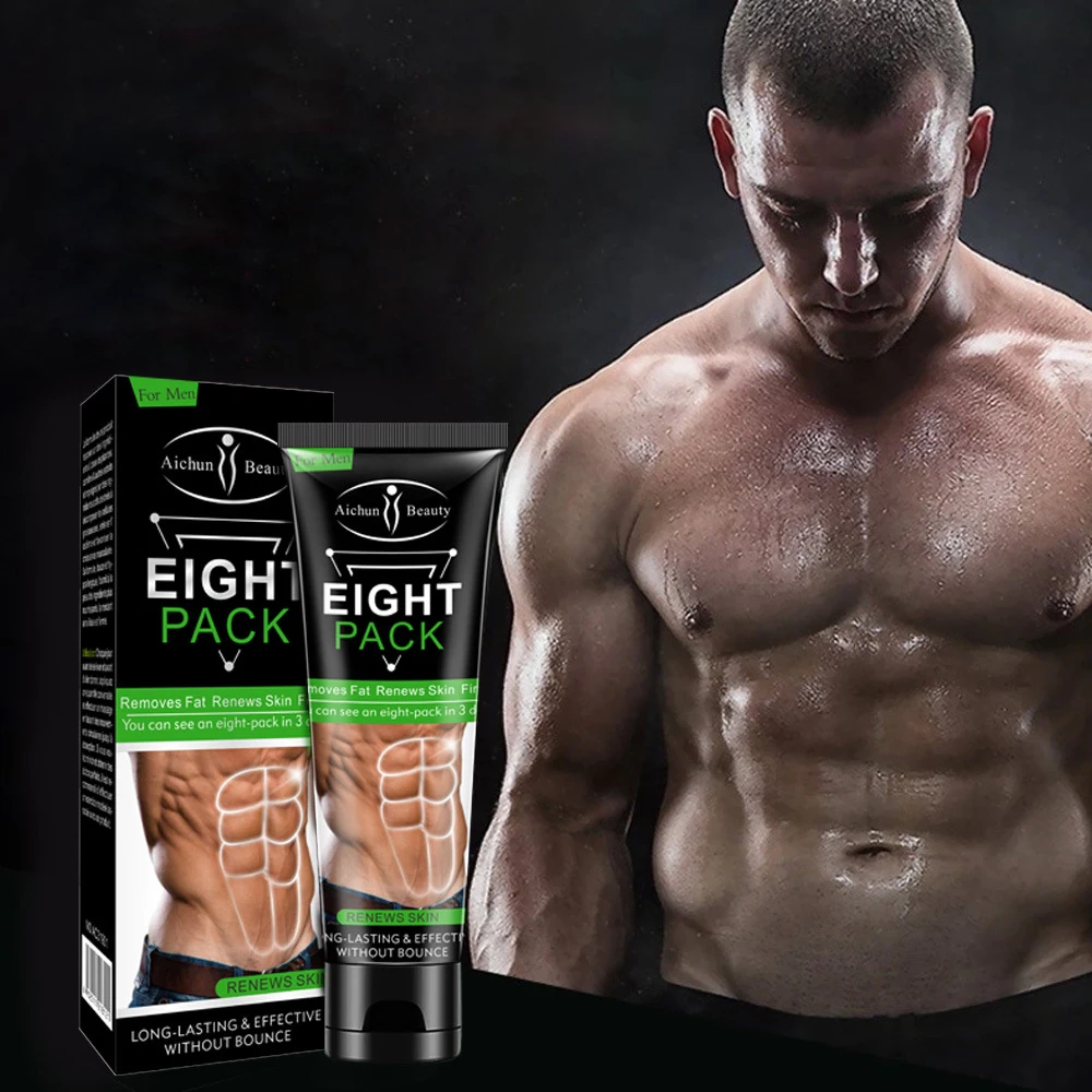 Men's weight loss eight-pack abs flat belly cream abdominal muscle abdomen body stomach waist slimming cream-Chingo