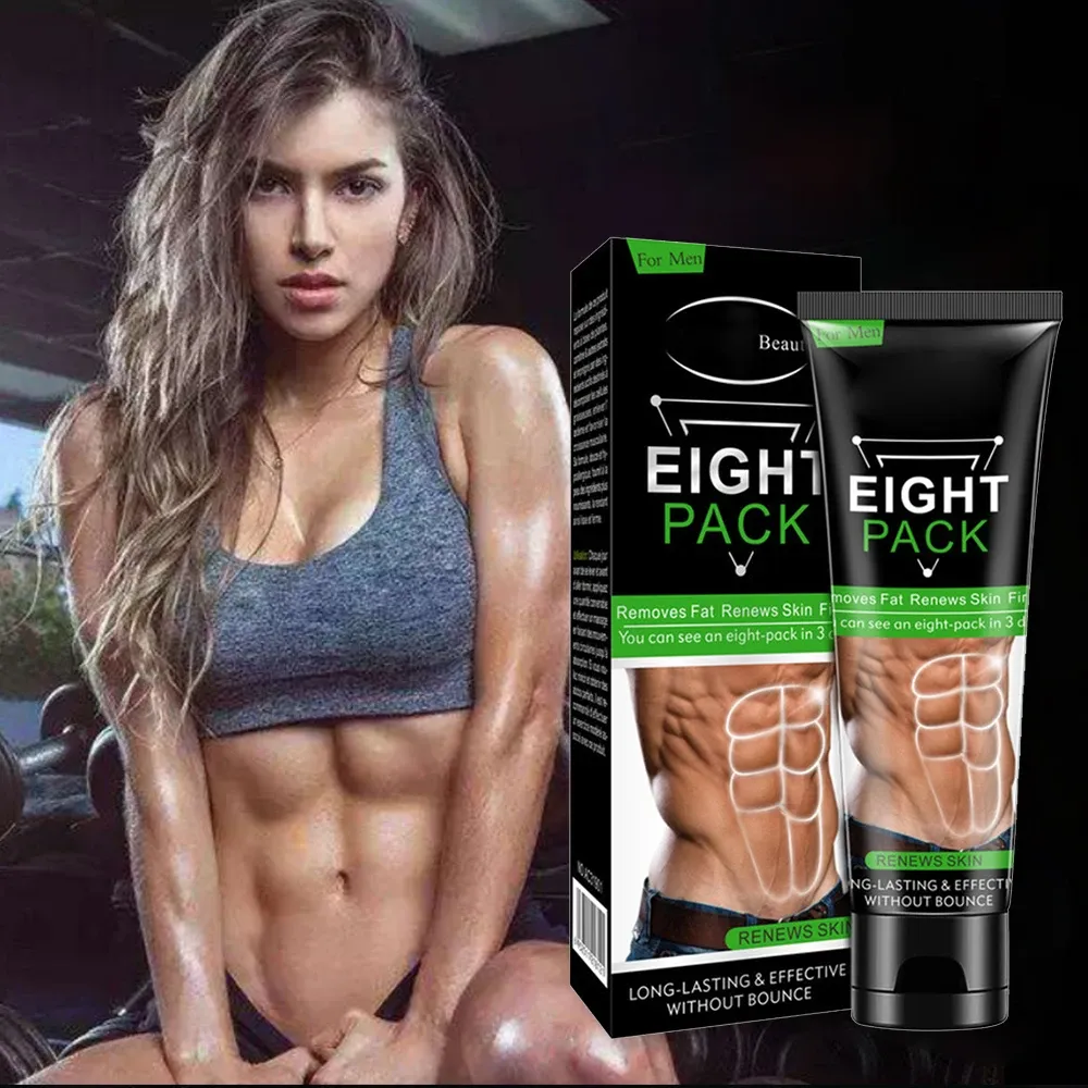 Men's weight loss eight-pack abs flat belly cream abdominal muscle abdomen body stomach waist slimming cream-Chingo