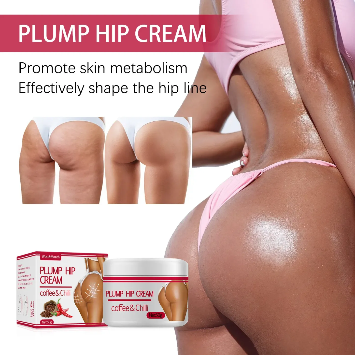 Big Ass Butt Enhancement Cream Hip Buttock Fast Growth Butt Enhancer Breast Enlargement Sexy Chest Body Care for Women-Chingo