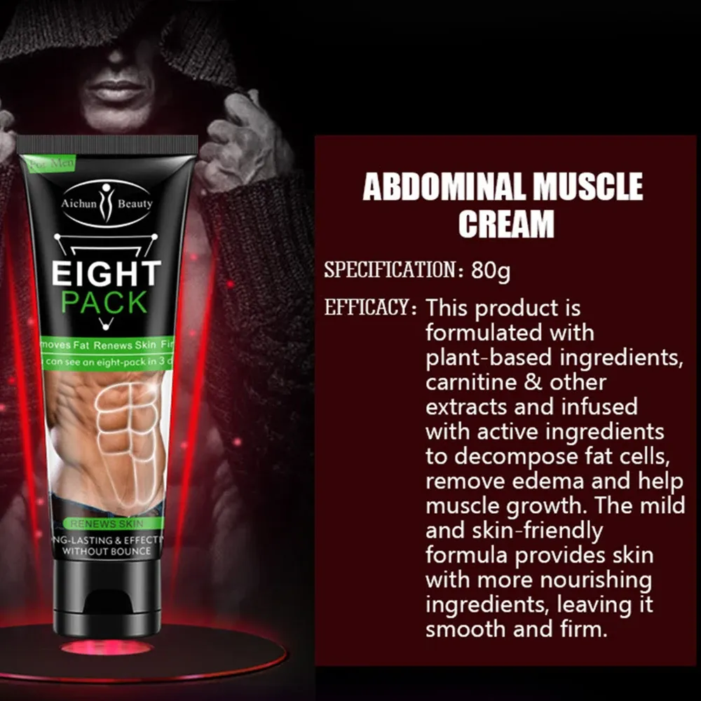 Men's weight loss eight-pack abs flat belly cream abdominal muscle abdomen body stomach waist slimming cream-Chingo