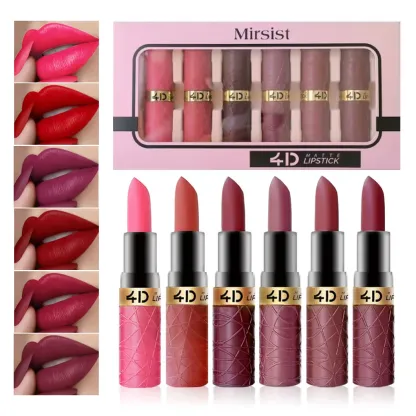 Best Seller Customize Logo 6 PCS 1 Set Matt Luxury Waterproof Lip Shades Lipstick Sets-Chingo