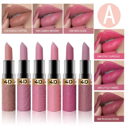 Best Seller Customize Logo 6 PCS 1 Set Matt Luxury Waterproof Lip Shades Lipstick Sets-Chingo