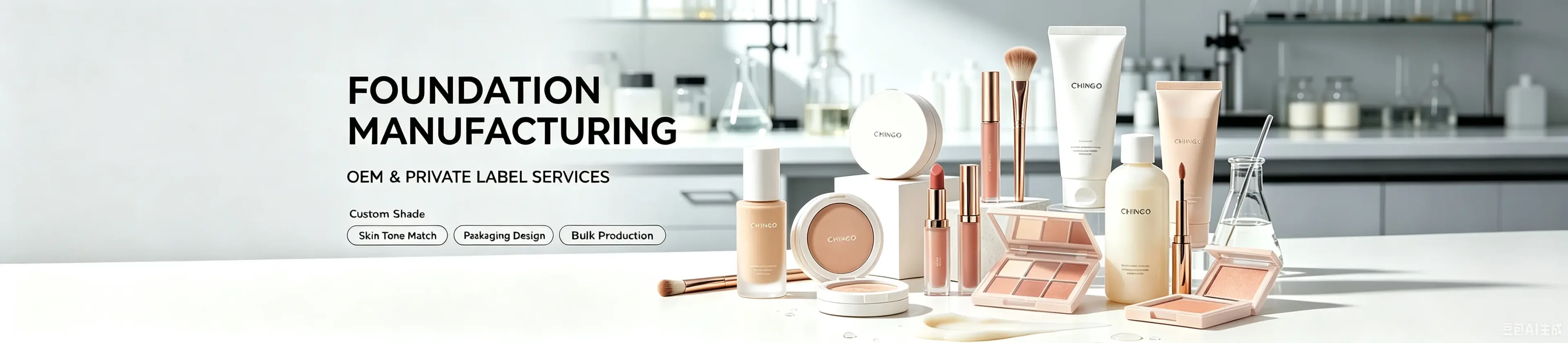 Foundation OEM Manufacturer | Private Label Cushion & Liquid Foundation | Chingo