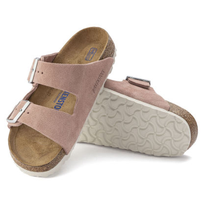 Arizona Soft Footbed Suede Leather Pink Clay