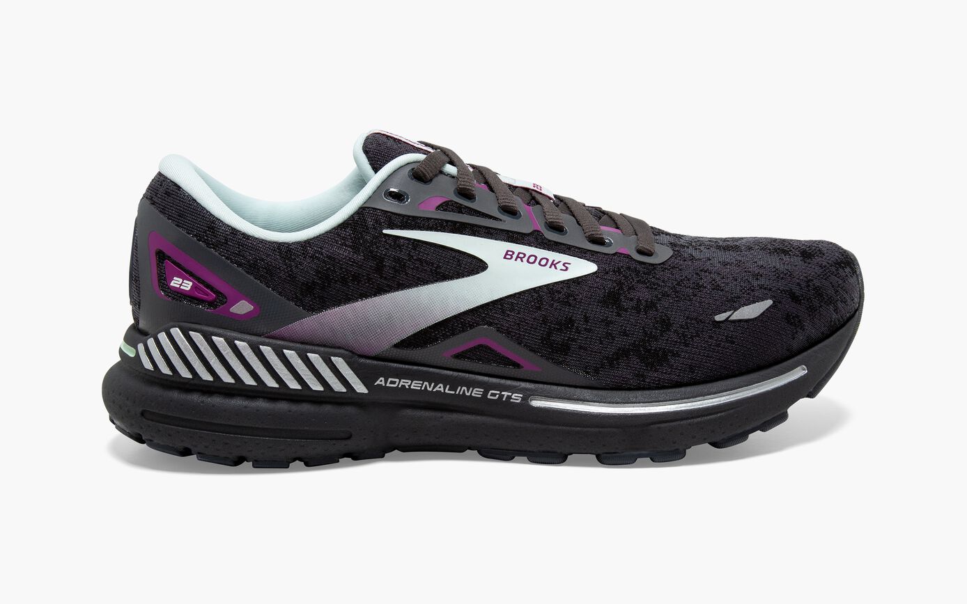 Brotthhoks Running Shoes Adrenaline GTS 23 - Black/Light Blue/Purple