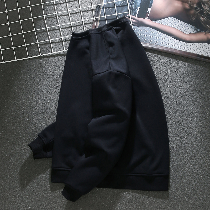 American style loose large size round neck pullover sweatshirt