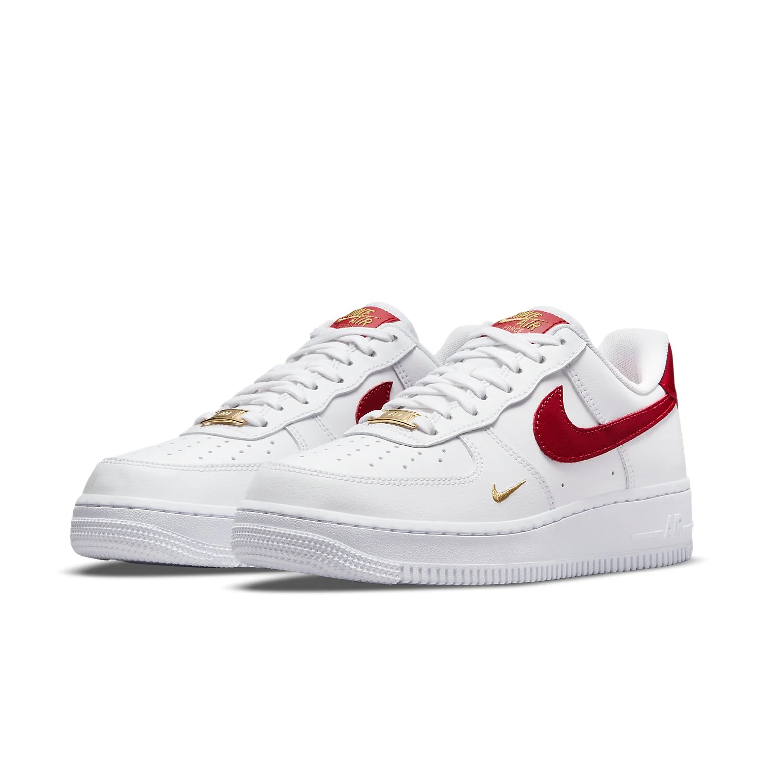 (WMNS) nitthhke Air fortthhce 1 Essential Low 'White Gym Red'