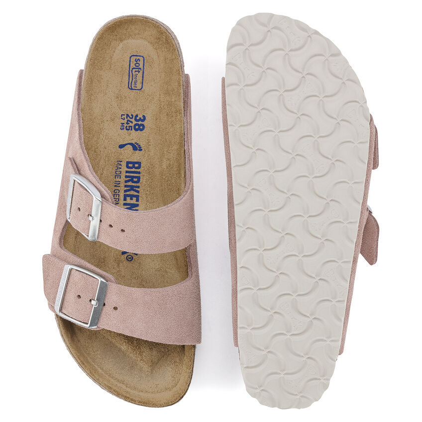 Arizona Soft Footbed Suede Leather Pink Clay